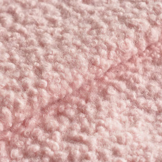 Blush Pink Boucle Fabric - Anti-Pilling Wool Blend