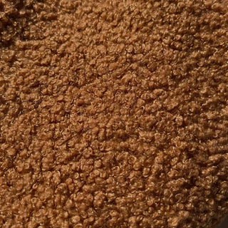 Brown Boucle Fabric - 100% Polyester Plush Texture