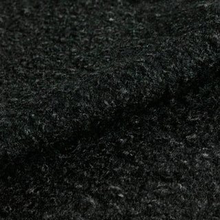 Charcoal Black Boucle Fabric - Anti-Pilling Wool Blend