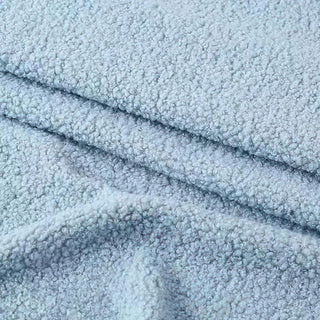Light Blue Boucle Fabric - Elastic Plush Texture