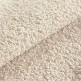 White Boucle Fabric - Anti-Pilling Wool Blend