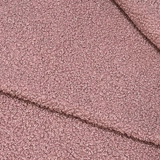 Pink Boucle Fabric - 100% Polyester Plush Texture