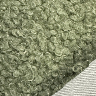 Green Boucle Fabric