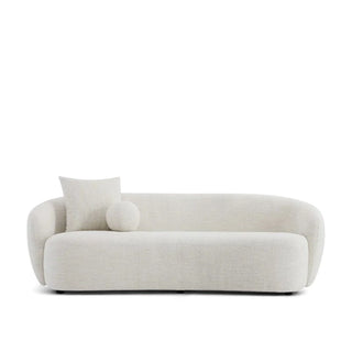 Curved Boucle Sofa - Cloud Cascade Design
