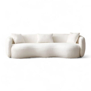 Curved Boucle Sofa - Premium Luxury Design