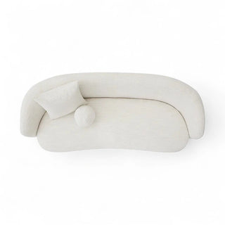 Curved Boucle Sofa - Cloud Cascade Design