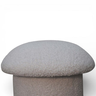 Round gray cushion on a white background