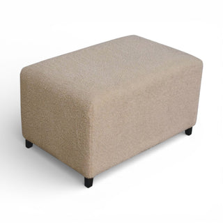 Beige ottoman on a white background