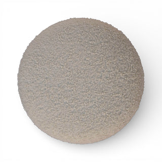 Round gray rug on a white background