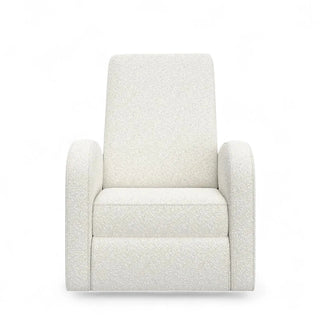 Boucle rocking chair in nursery setting showcasing its versatile functionality