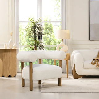 Oslo Barrel Accent Chair styled in bright living room setting