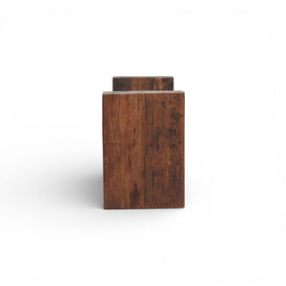 Wooden block on a white background