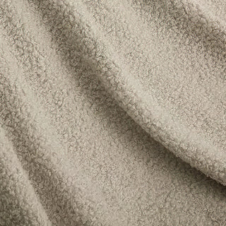 Beige Boucle Fabric | Elastic Plush Texture