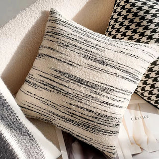 Boucle Throw Pillow Cover – Lines – | 12x20 / 18x18