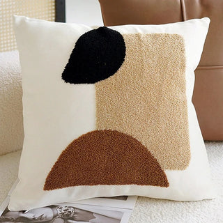 Geometric Bouclé Throw Pillow Cover – 18×18