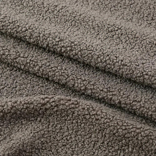 Charcoal Grey Boucle Fabric - Plush Polyester Blend