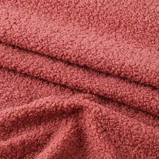 Dusty Rose Boucle Fabric - Plush Polyester Blend