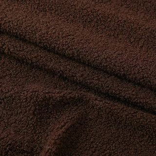 Espresso Brown Boucle Fabric - Plush Polyester Blend