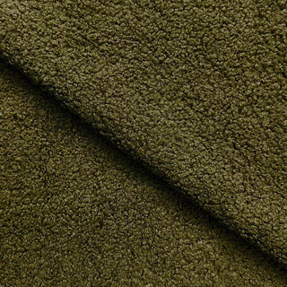 Green Boucle Fabric | 100% Polyester Plush Texture