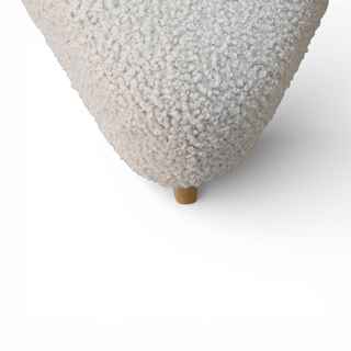 Bouclé Mud Triangular Footstool