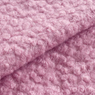 Mauve Boucle Fabric | Anti-Pilling Wool Blend