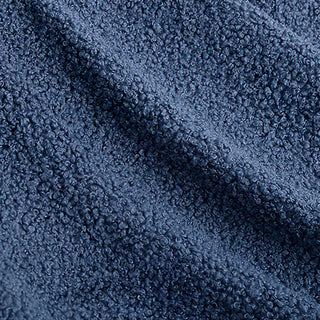 Navy Blue Boucle Fabric | Elastic Plush Texture