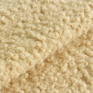 Pale Yellow Boucle Fabric | Anti-Pilling Wool Blend