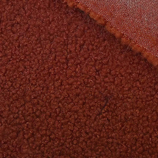 Red Boucle Fabric | 100% Polyester Plush Texture