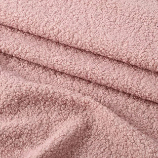 Dusty Rose Boucle Fabric - Plush Polyester Blend