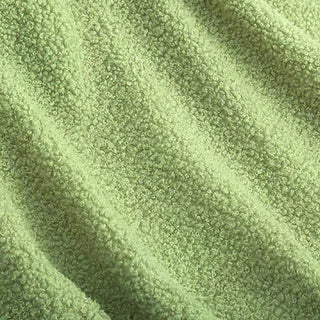 Sage Green Boucle Fabric | Elastic Plush Texture