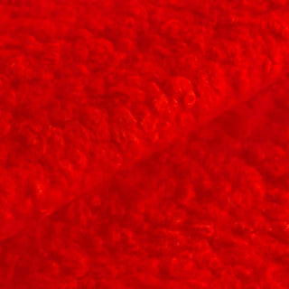 Scarlet Red Boucle Fabric | Anti-Pilling Wool Blend